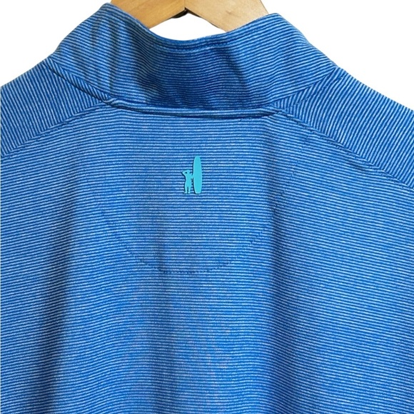 Johnnie-O Active Top Mens XL Blue Stripe Pullover 1/2 Zip Athleisure Sweater - Picture 4 of 6